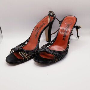 70s Vintage Yves Saint Laurent Strappy Heel - Size 8N - Wounded but Wonderful